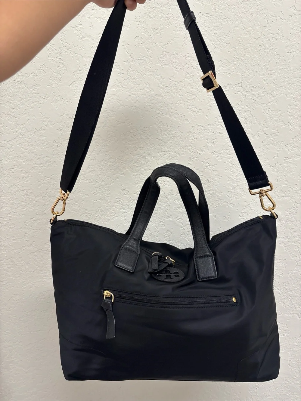 Tory Burch Nylon Crossbody Bag Black